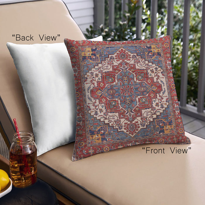 Front View of Mid-Century Modern Urban Square Rosy Pink Throw Pillow, 18 inch by 18 inch, pwurb2378