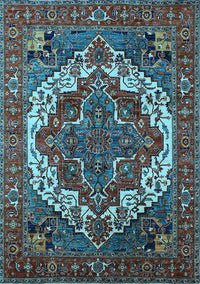 Oriental Light Blue Industrial Rug, urb2378lblu