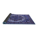 Sideview of Oriental Blue Industrial Rug, urb2378blu