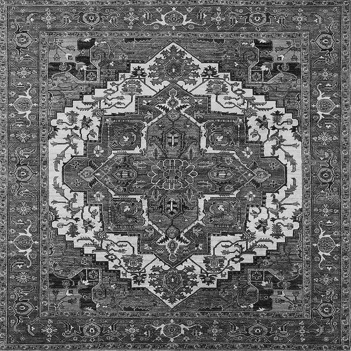Square Oriental Gray Industrial Rug, urb2378gry