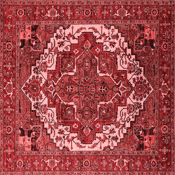 Machine Washable Oriental Red Industrial Rug, wshurb2378red