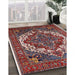 Mid-Century Modern Pink Oriental Rug in Family Room, urb2378