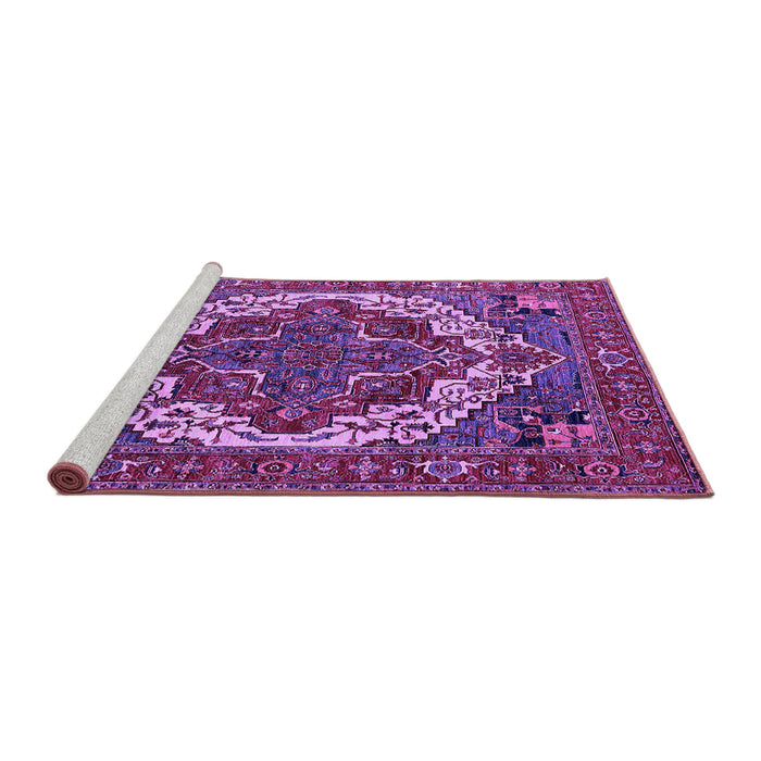 Sideview of Machine Washable Oriental Purple Industrial Area Rugs, wshurb2378pur