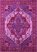 Machine Washable Oriental Pink Industrial Rug, wshurb2378pnk