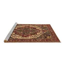Sideview of Machine Washable Oriental Brown Industrial Rug, wshurb2378brn