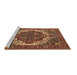 Sideview of Machine Washable Oriental Brown Industrial Rug, wshurb2378brn