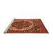 Sideview of Machine Washable Oriental Orange Industrial Area Rugs, wshurb2378org