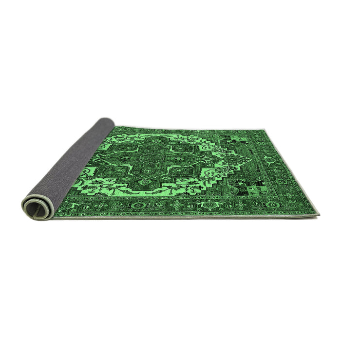 Sideview of Oriental Emerald Green Industrial Rug, urb2378emgrn