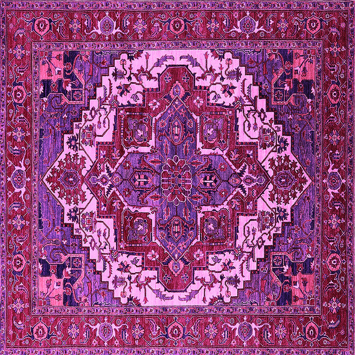 Square Oriental Pink Industrial Rug, urb2378pnk