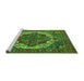 Sideview of Machine Washable Oriental Green Industrial Area Rugs, wshurb2378grn