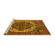 Sideview of Machine Washable Oriental Yellow Industrial Rug, wshurb2378yw