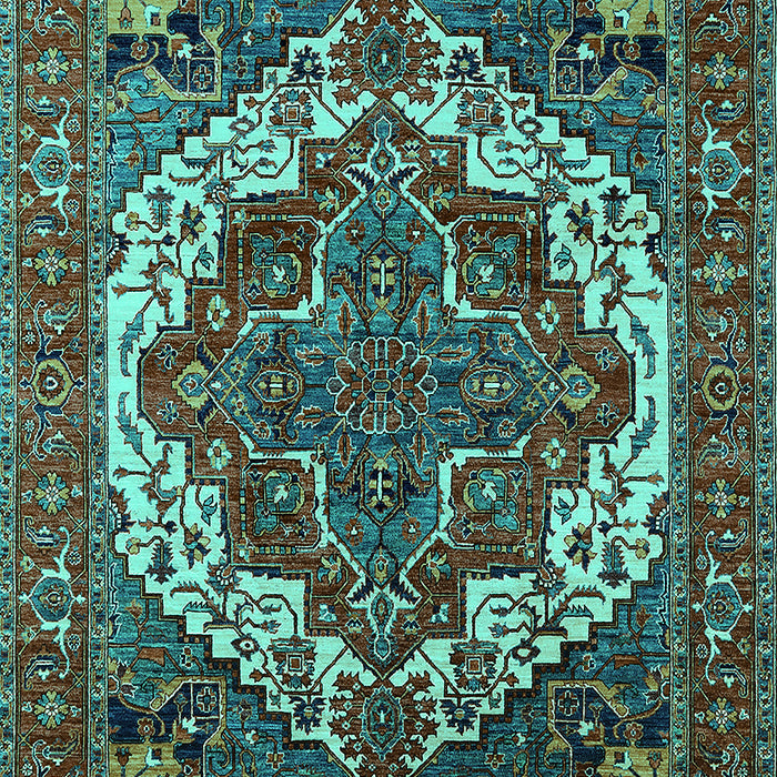 Oriental Turquoise Industrial Rug, urb2378turq