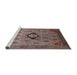 Sideview of Machine Washable Industrial Modern Rosy Brown Pink Rug, wshurb2379