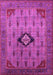 Machine Washable Oriental Pink Industrial Rug, wshurb2379pnk
