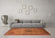 Machine Washable Oriental Orange Industrial Area Rugs in a Living Room, wshurb2379org