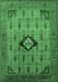 Machine Washable Oriental Emerald Green Industrial Area Rugs, wshurb2379emgrn