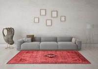 Machine Washable Oriental Red Industrial Rug, wshurb2379red