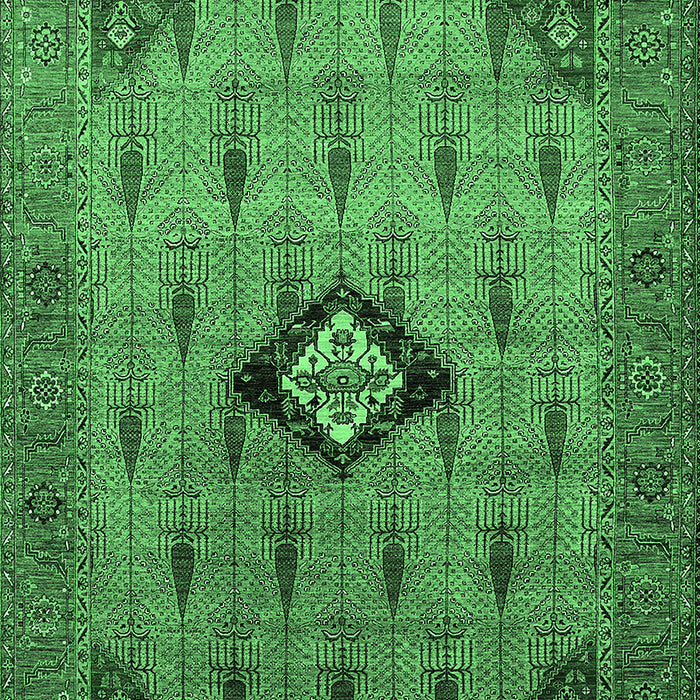 Oriental Emerald Green Industrial Rug, urb2379emgrn