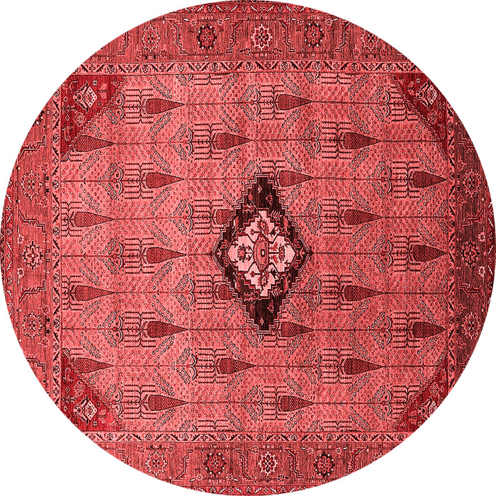 Machine Washable Oriental Red Industrial Rug, wshurb2379red