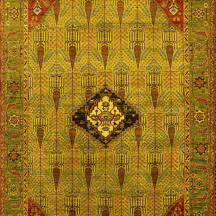Oriental Yellow Industrial Rug, urb2379yw