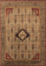 Machine Washable Oriental Brown Industrial Rug, wshurb2379brn