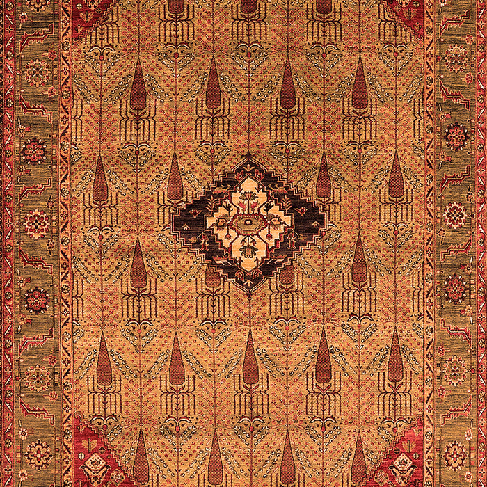 Machine Washable Oriental Orange Industrial Area Rugs, wshurb2379org