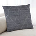 Lifestyle Image of Mid-Century Modern Urban Square Charcoal Black Throw Pillow, 18 inch by 18 inch, pwurb237