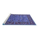 Sideview of Machine Washable Oriental Blue Industrial Rug, wshurb2380blu