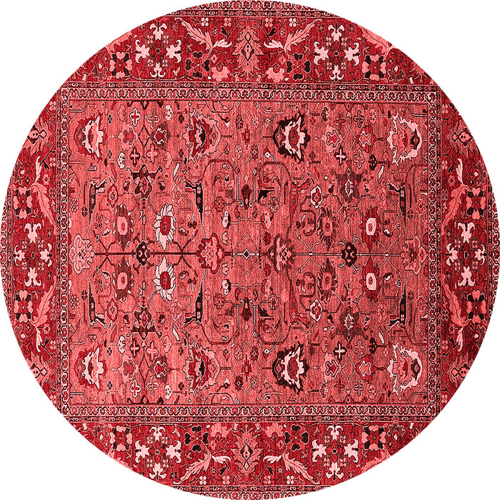 Machine Washable Oriental Red Industrial Rug, wshurb2380red