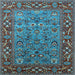 Square Oriental Light Blue Industrial Rug, urb2380lblu