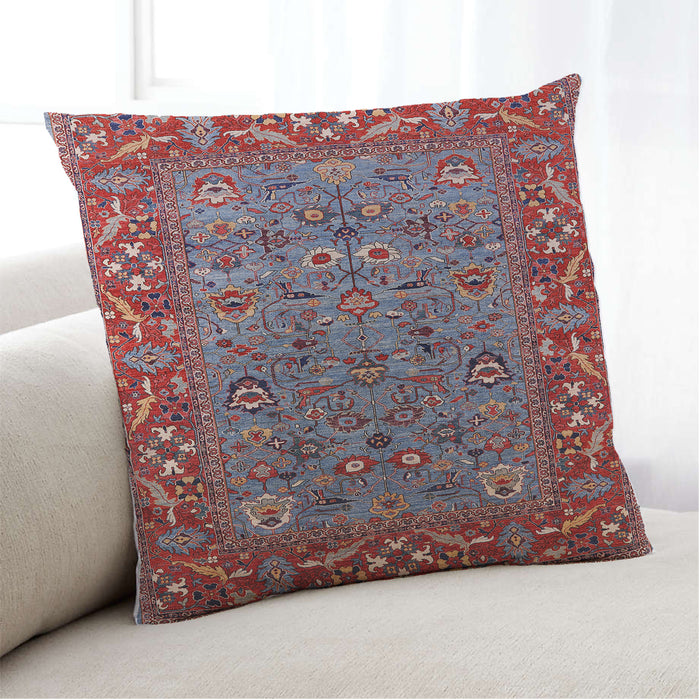 Lifestyle Image of Mid-Century Modern Urban Square Gunmetal Gray Throw Pillow, 18 inch by 18 inch, pwurb2380