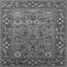 Square Oriental Gray Industrial Rug, urb2380gry