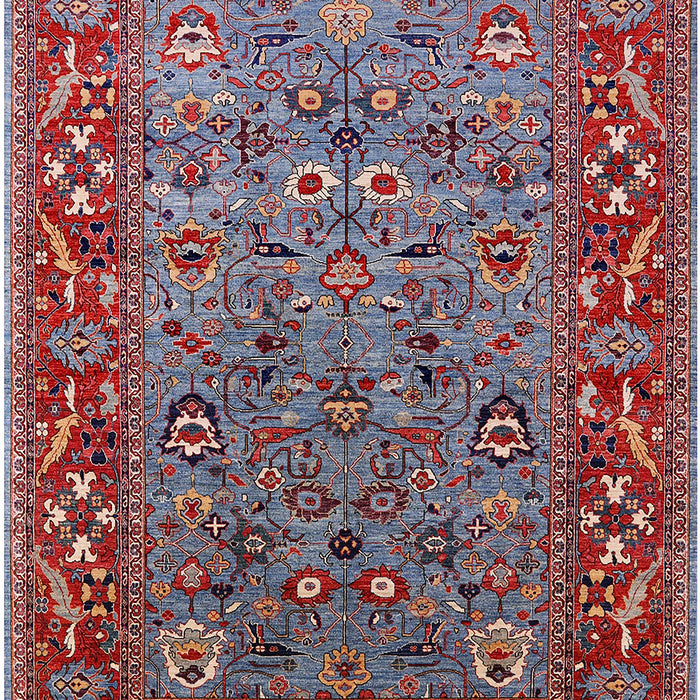 Mid-Century Modern Gunmetal Gray Oriental Rug, urb2380