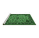 Sideview of Machine Washable Oriental Emerald Green Industrial Area Rugs, wshurb2381emgrn