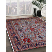 Mid-Century Modern Pink Oriental Rug, urb2381