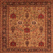 Square Oriental Orange Industrial Rug, urb2381org