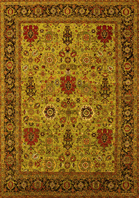 Oriental Yellow Industrial Rug, urb2381yw