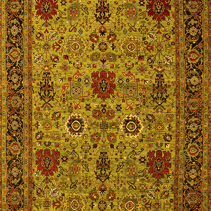 Oriental Yellow Industrial Rug, urb2381yw