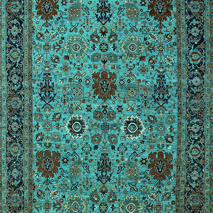 Oriental Turquoise Industrial Rug, urb2381turq