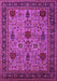 Machine Washable Oriental Pink Industrial Rug, wshurb2381pnk