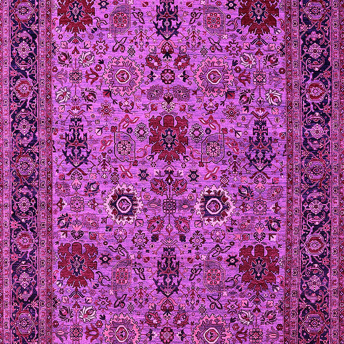Machine Washable Oriental Pink Industrial Rug, wshurb2381pnk