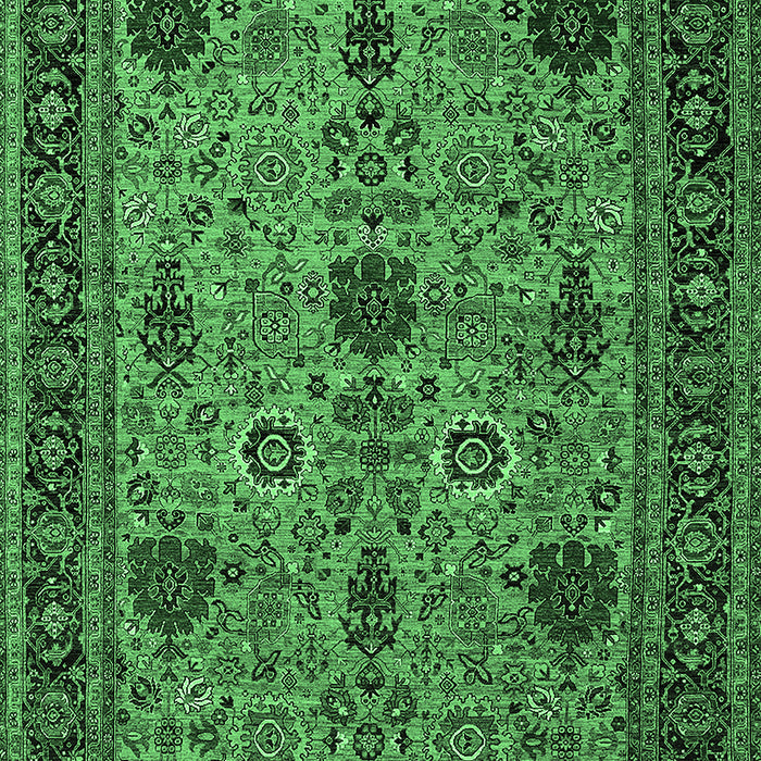 Oriental Emerald Green Industrial Rug, urb2381emgrn