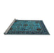 Sideview of Machine Washable Oriental Light Blue Industrial Rug, wshurb2381lblu