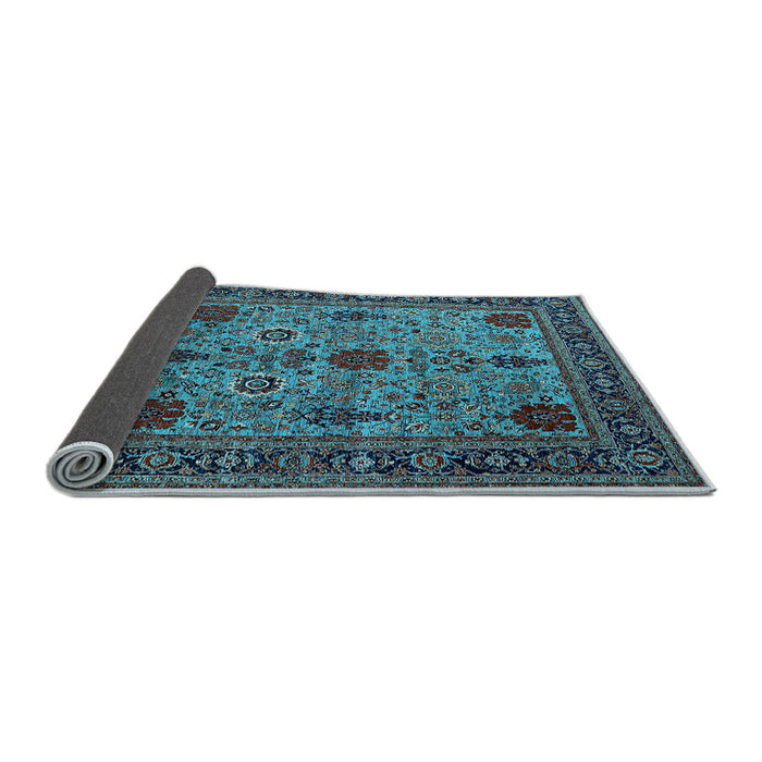 Sideview of Oriental Light Blue Industrial Rug, urb2381lblu
