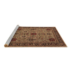 Sideview of Machine Washable Oriental Brown Industrial Rug, wshurb2381brn