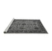 Sideview of Machine Washable Oriental Gray Industrial Rug, wshurb2381gry