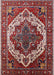 Mid-Century Modern Cranberry Red Oriental Rug, urb2382