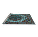 Sideview of Machine Washable Oriental Light Blue Industrial Rug, wshurb2382lblu