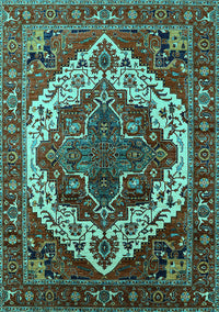 Oriental Turquoise Industrial Rug, urb2382turq