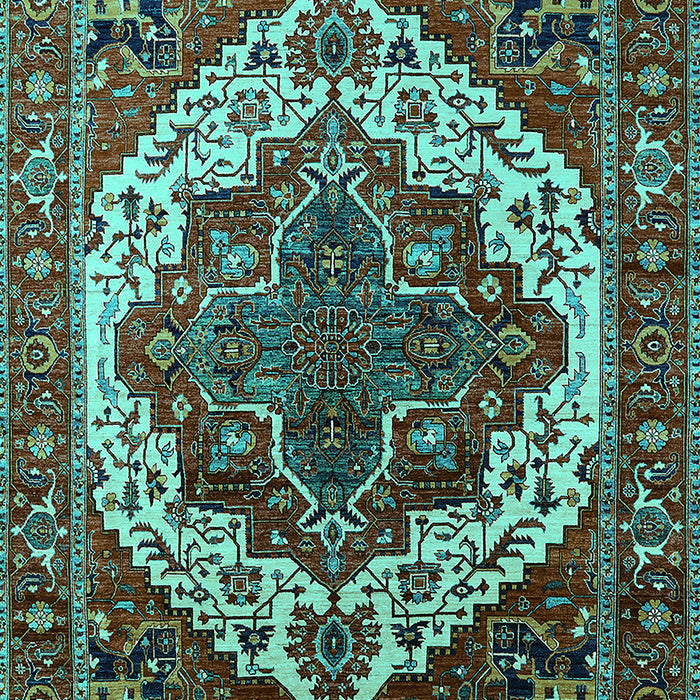 Oriental Turquoise Industrial Rug, urb2382turq